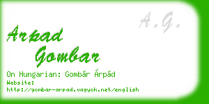 arpad gombar business card